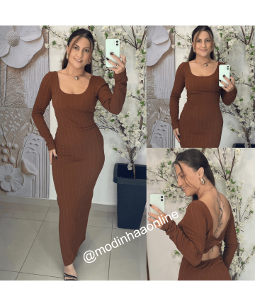 Vestido Ariel Marrom